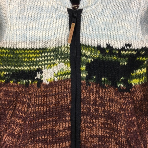 Kyber Elk in Rockies Zip Hooded Wool Sweater Coat - Picture 3 of 12